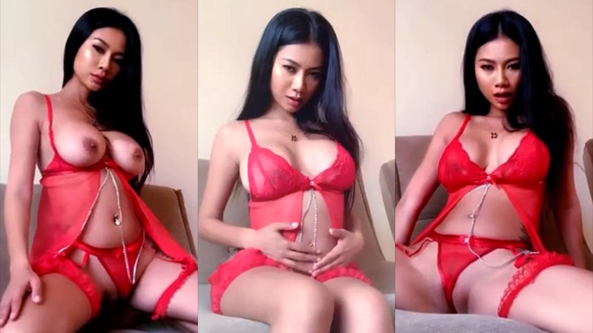 Tante Olive Ashly Lingerie Merah HOT